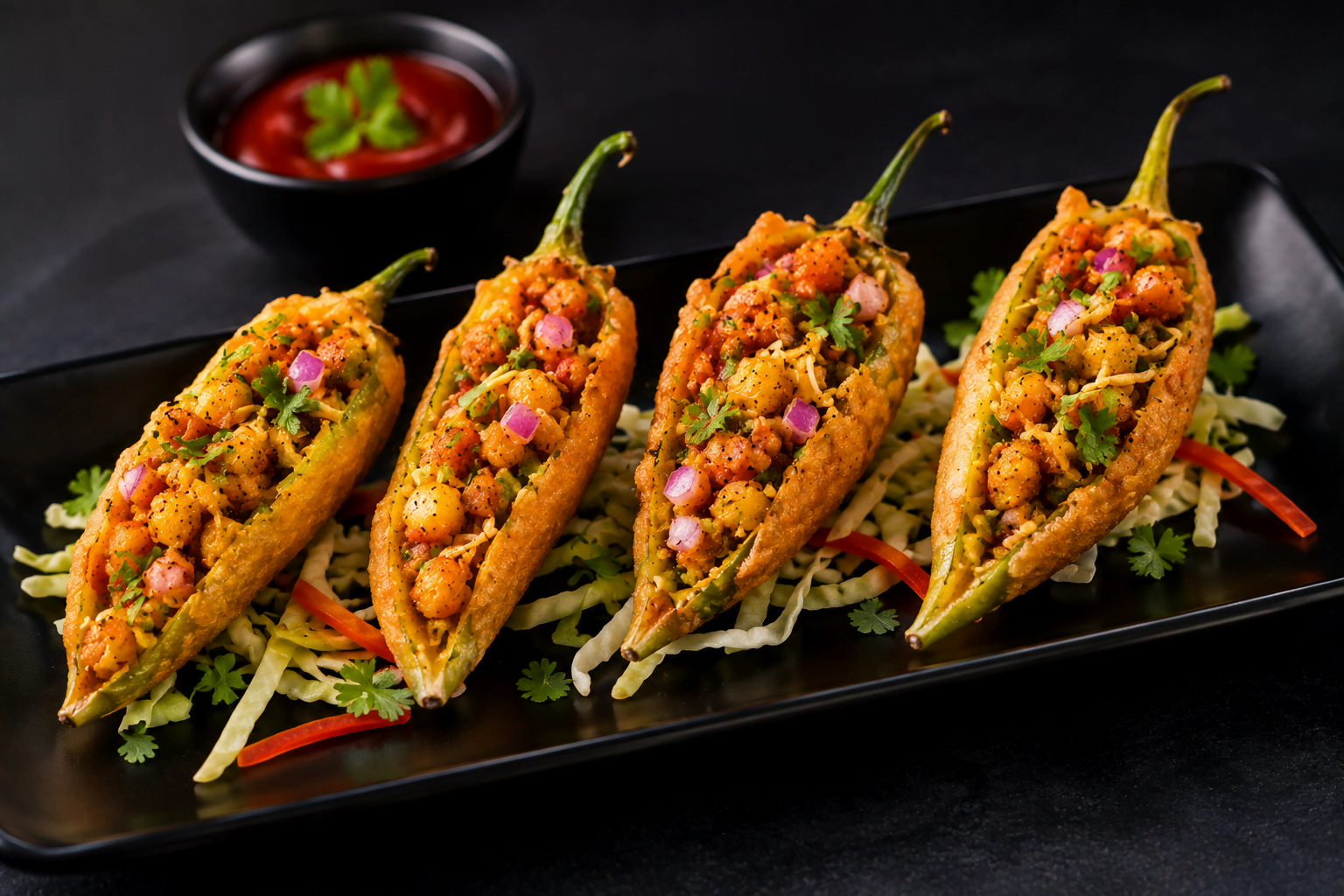 Masala Cut Mirchi (4 Pcs)